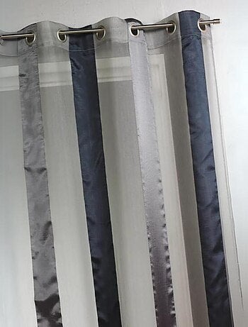 Voilage bicolore à rayures verticales