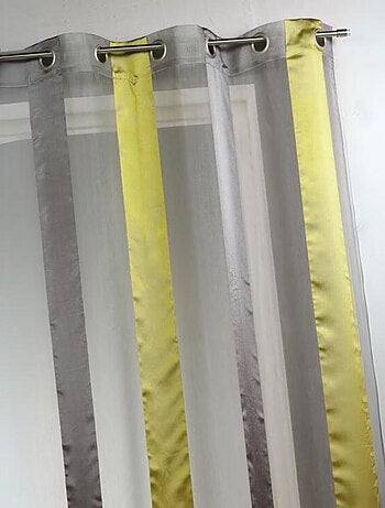 Voilage bicolore à rayures verticales