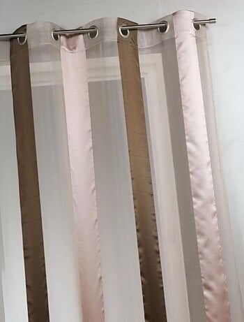 Voilage bicolore à rayures verticales