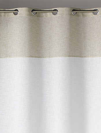 Voilage blanc - Effet lin bi-ton tamisant