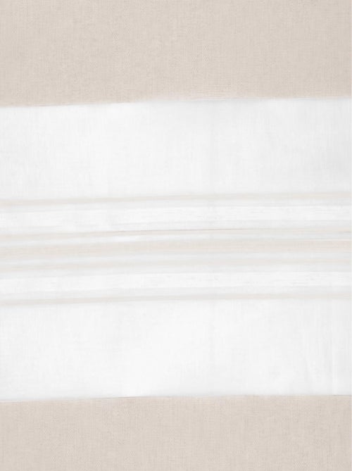 Voilage Blanc à Jeux de Rayures - Kiabi Voilage Blanc à Jeux de Rayures - Kiabi