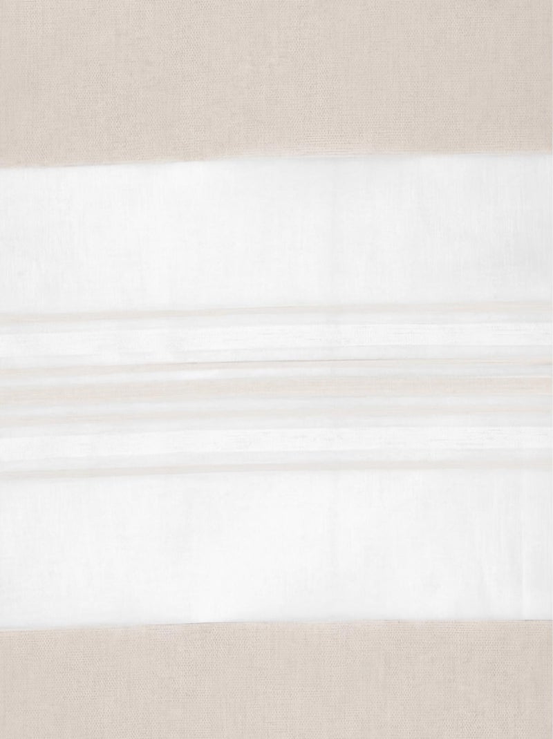 Voilage Blanc à Jeux de Rayures Beige - Kiabi