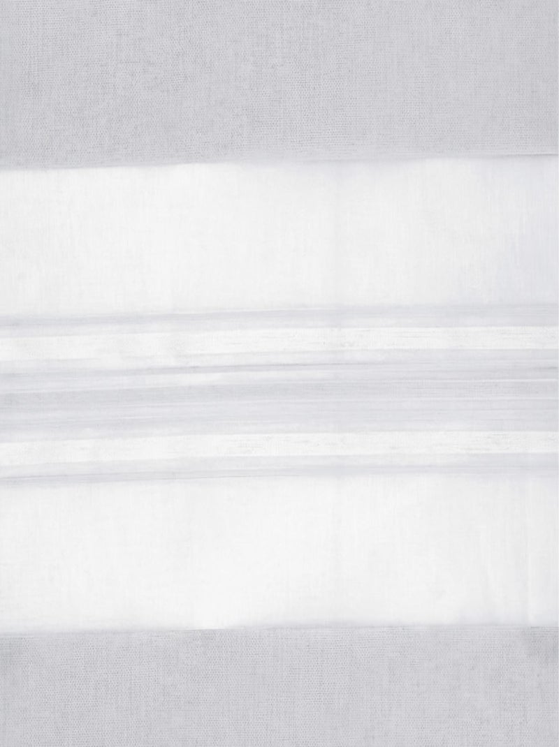 Voilage Blanc à Jeux de Rayures Gris clair - Kiabi