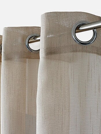 Voilage bohème à bandes ajourées