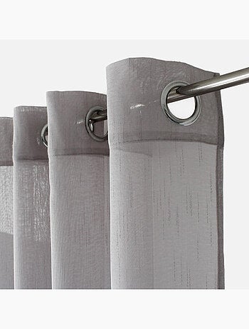 Voilage bohème à bandes ajourées