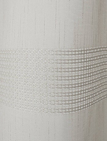 Voilage bohème à bandes ajourées