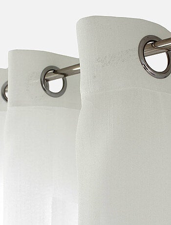 Voilage bohème à bandes ajourées