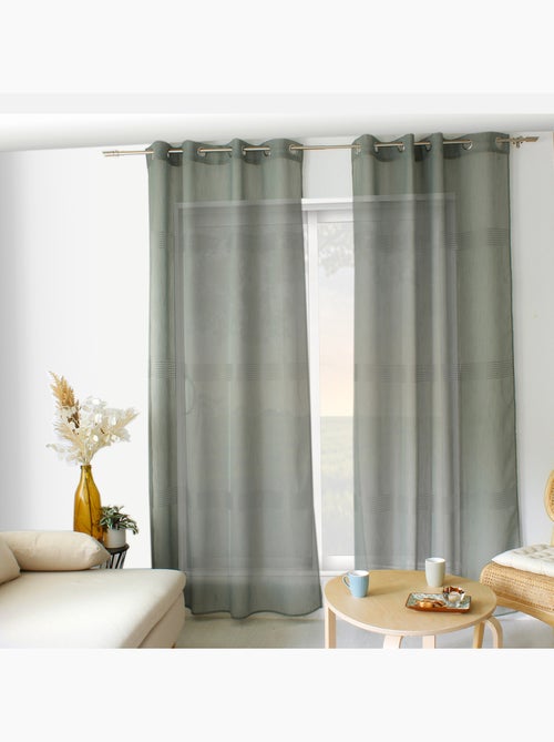 Voilage bohème à bandes ajourées - Kiabi