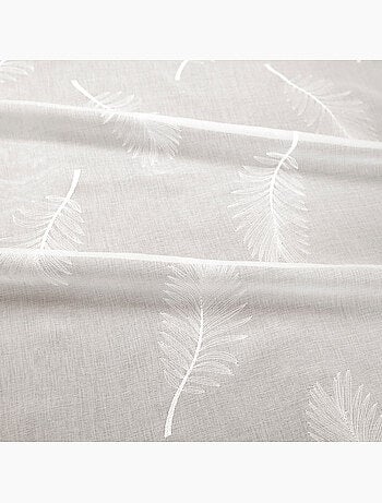 Voilage brodé à motifs feuilles