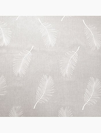 Voilage brodé à motifs feuilles