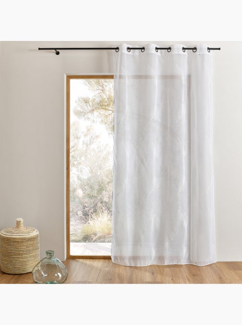 Voilage brodé à motifs feuilles - Kiabi