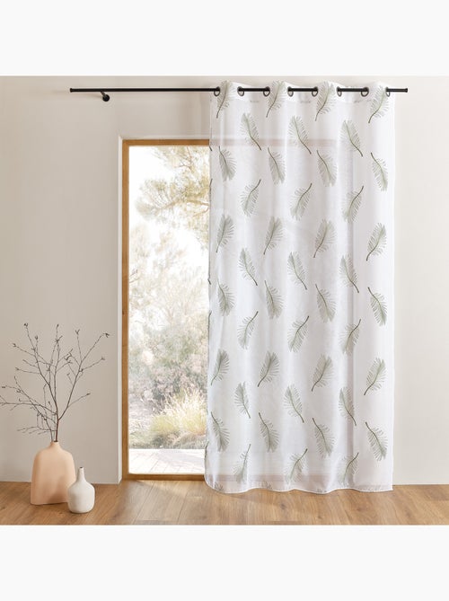 Voilage brodé à motifs feuilles - Kiabi