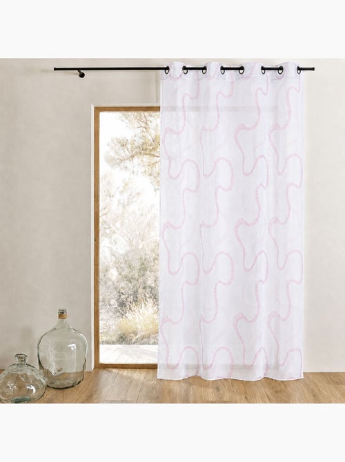 Voilage brodé à motifs zigzag - Kiabi