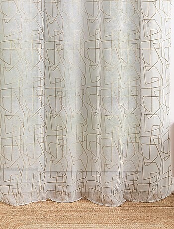 Voilage brodé au style graphique