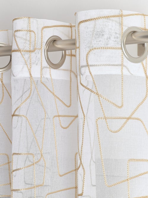 Voilage brodé au style graphique - Kiabi