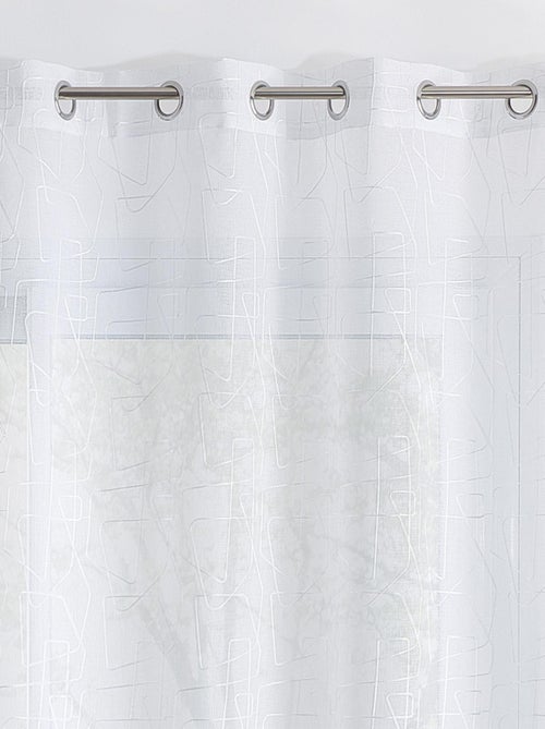 Voilage brodé au style graphique - Kiabi