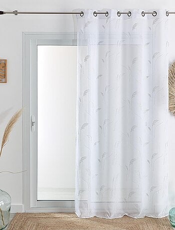 Voilage brodé de pampas