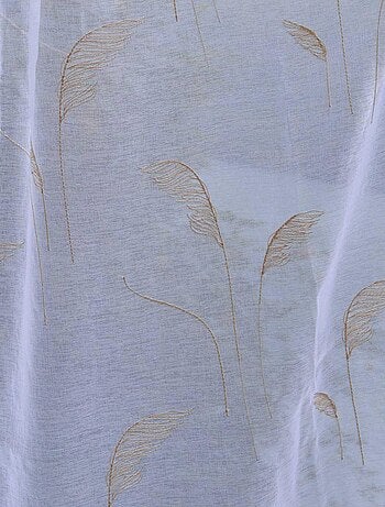 Voilage brodé de pampas