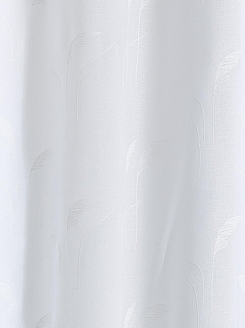Voilage brodé de pampas Blanc - Kiabi