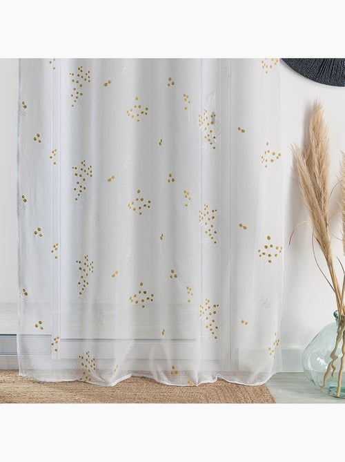 Voilage brodé d'un motif Mimosa - Kiabi