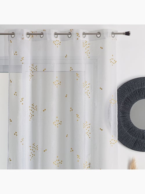 Voilage brodé d'un motif Mimosa - Kiabi