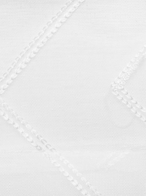 Voilage brodé en losanges - Kiabi