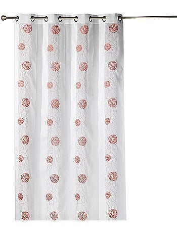 Voilage brodé en organza à motifs ronds