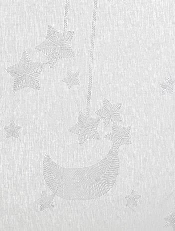 Voilage brodé étoiles