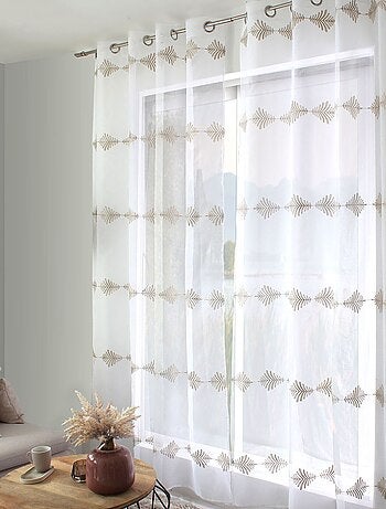 Voilage brodé horizontal EBENE