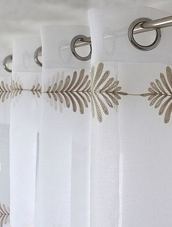 Voilage brodé horizontal EBENE