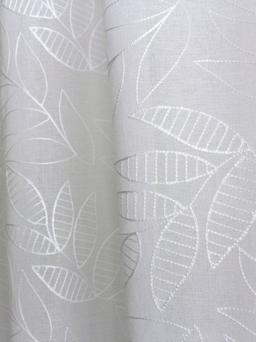 Voilage brodé motif feuillage - Kiabi
