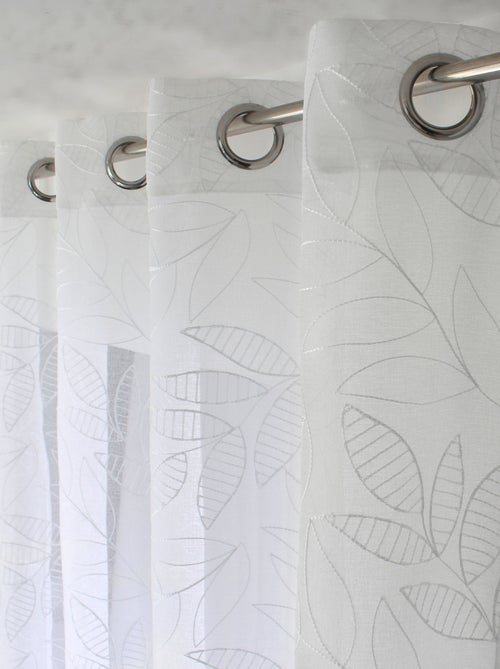 Voilage brodé motif feuillage - Kiabi