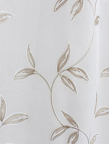 Voilage brodé motif nature