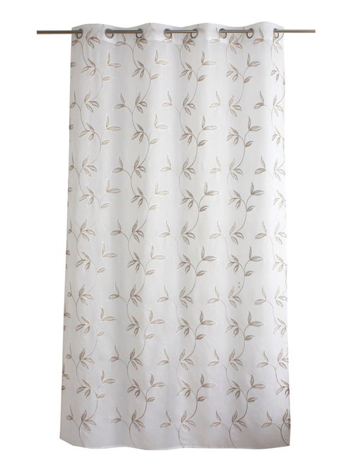 Voilage brodé motif nature - Kiabi