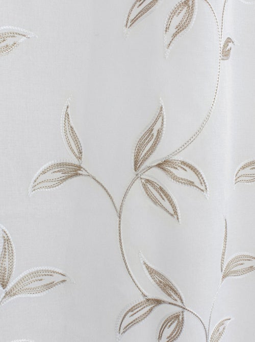 Voilage brodé motif nature - Kiabi