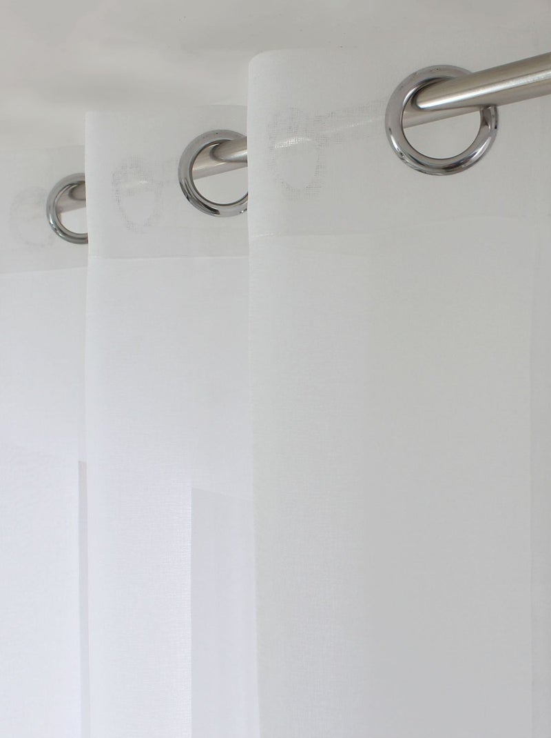 Voilage brodé PALMEIRA Blanc - Kiabi