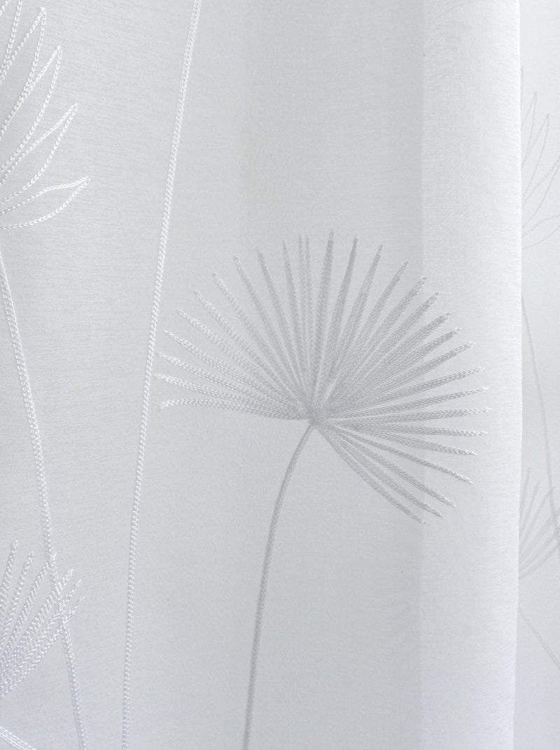 Voilage brodé PALMEIRA Blanc - Kiabi