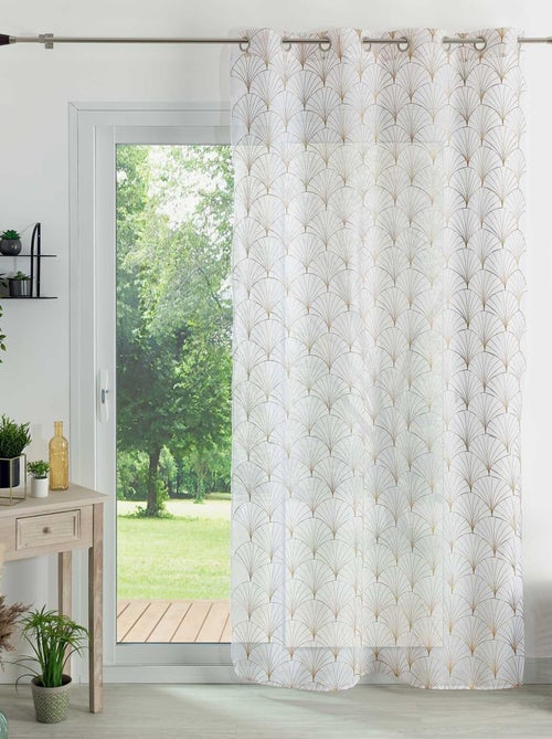 Voilage brodé style art déco - Kiabi