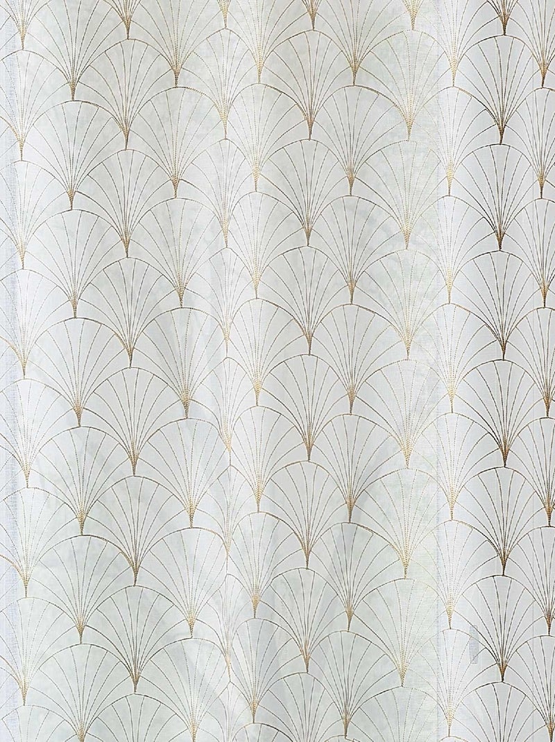 Voilage brodé style art déco Beige - Kiabi