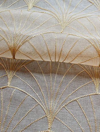 Voilage brodé style art déco