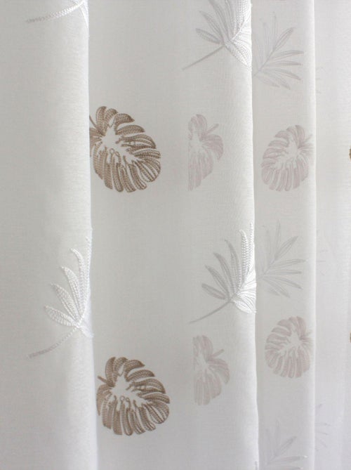 Voilage brodé sur étamine - Kiabi