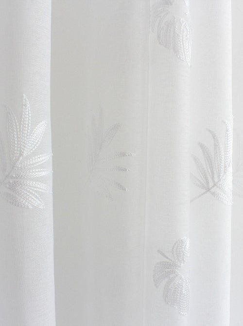 Voilage brodé sur étamine - Kiabi