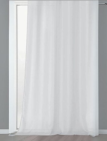 Voilage "Chic" en voile de lin et galon fronceur