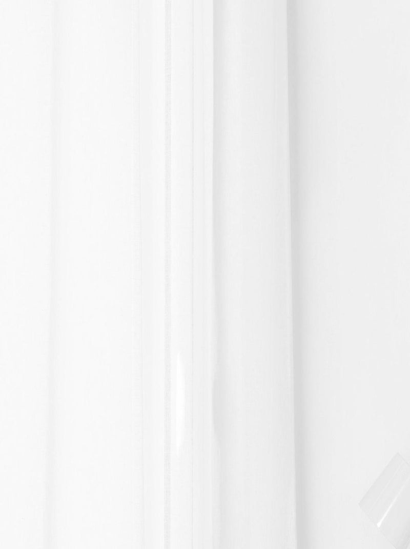 Voilage "Chic" en voile de lin et galon fronceur Blanc - Kiabi