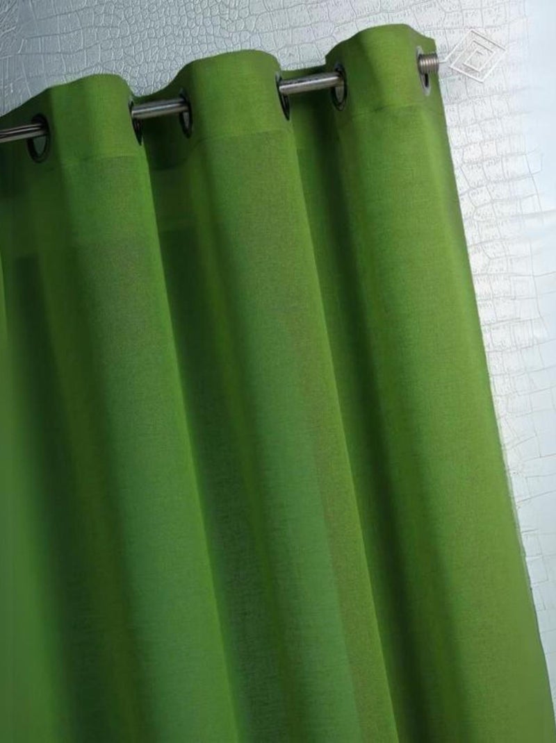 Voilage Coloré à œillets Vert clair - Kiabi