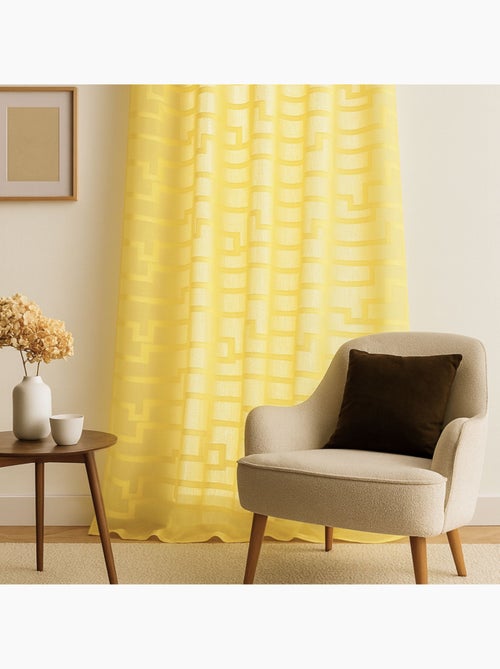 Voilage coloré flash motifs ton sur ton - Kiabi