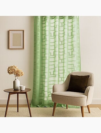 Voilage coloré flash motifs ton sur ton