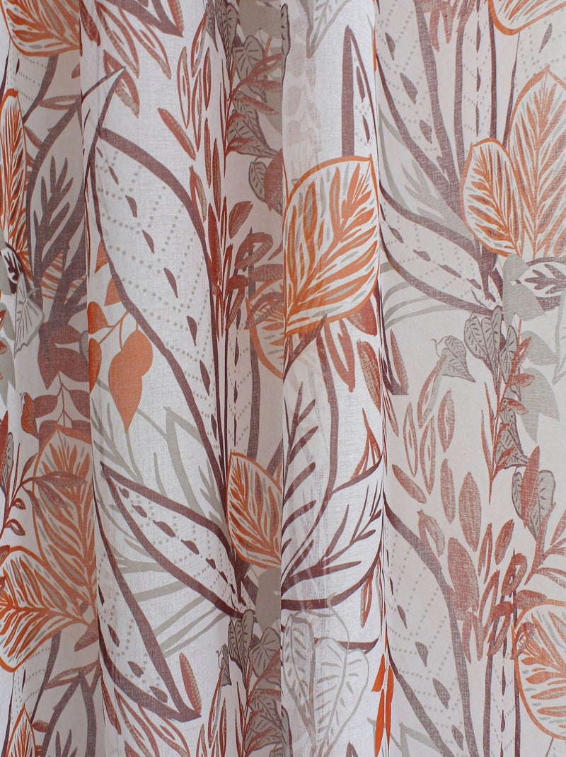 Voilage coloré motif exotique Terracotta - Kiabi