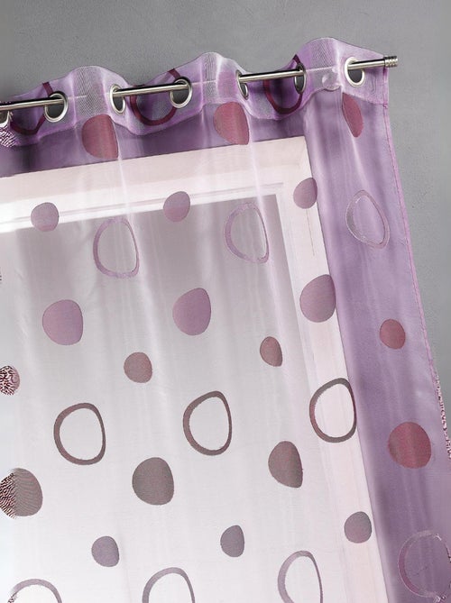 Voilage coloré motifs cercles - Kiabi