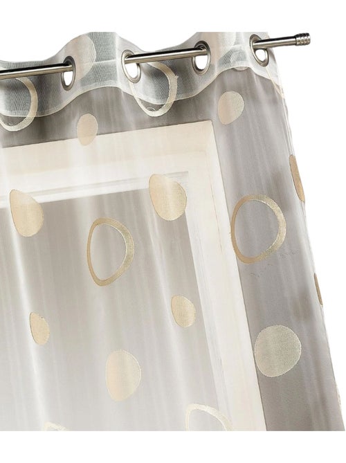 Voilage coloré motifs cercles prêt à poser - Kiabi Voilage coloré motifs cercles prêt à poser - Kiabi